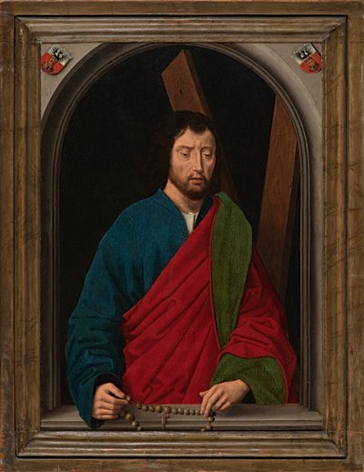 St. Andrew, ca. 1491-1519 (olie på panel) af Hans (after) Memling