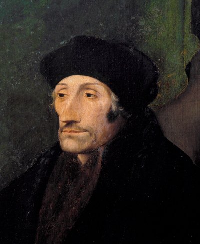 Portræt af Erasmus af Rotterdam, hollandsk humanist af Hans (attr. to) Holbein the Younger