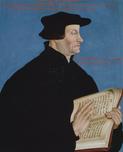 Portræt af Huldrych Zwingli (1848-1531) af Hans Asper