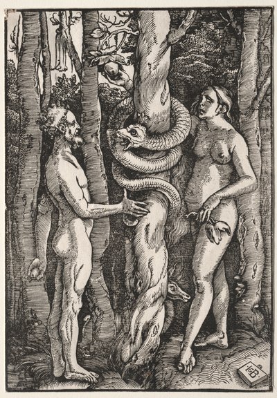 Adam og Eva, ca. 1514. af Hans Baldung