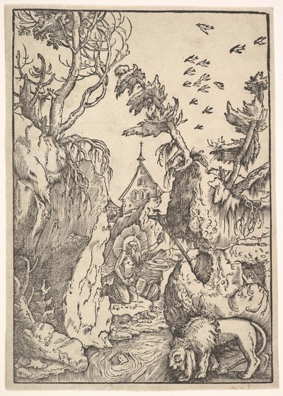 St. Hieronymus i ørkenen, ca. 1511. af Hans Baldung