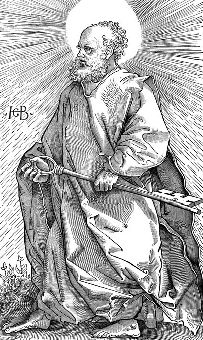 St Peter holder sit symbol på en nøgle, C1490-1550 af Hans Baldung