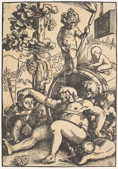 Den berusede Bacchus, ca. 1520. af Hans Baldung