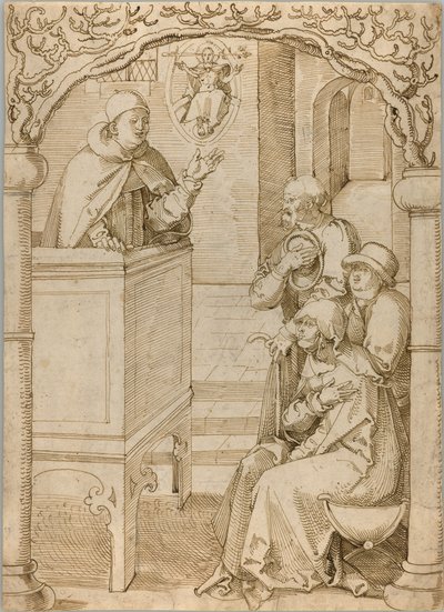 En munk, der prædiker af Hans Baldung Grien