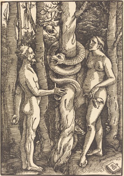 Adam og Eva med slange af Hans Baldung Grien