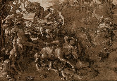 Riddernes kamp med døden af Hans Baldung Grien