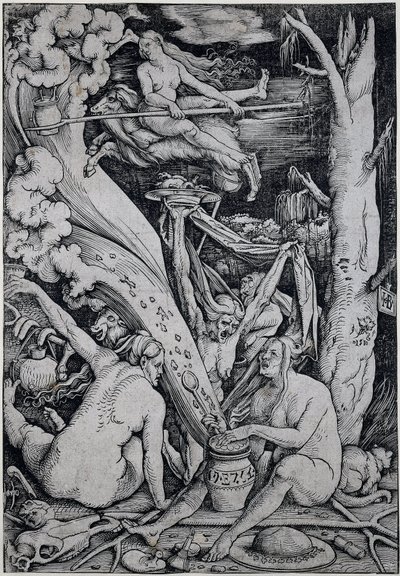 Hekse tryller under heksesabbat af Hans Baldung Grien