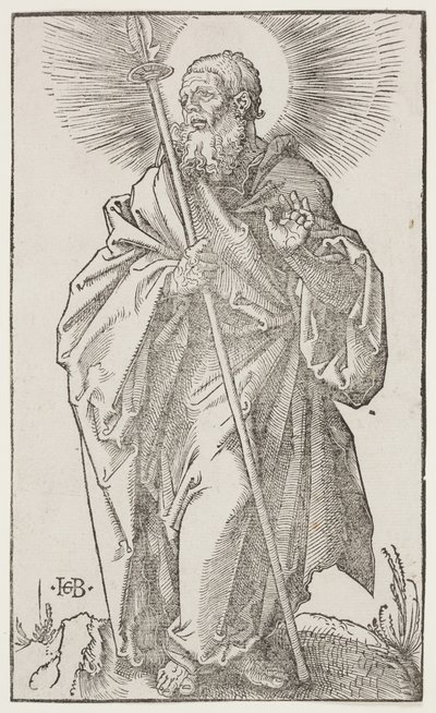 Sankt Thomas, fra "De store apostle", ca. 1519 (træsnit) af Hans Baldung Grien