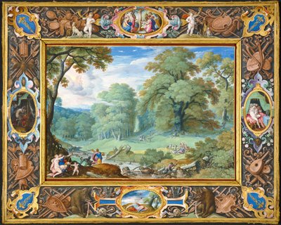 Landskab med historien om Venus og Adonis af Hans Bol