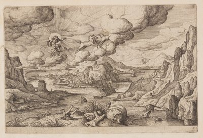 Planche 26, fra Landskaber med scener fra Det Gamle og Det Nye Testamente og Ovids Metamorfoser af Hans Bol