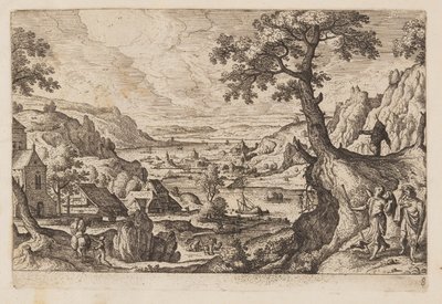 Planche 8, fra Landskaber med scener fra Det Gamle og Det Nye Testamente og Ovids Metamorfoser af Hans Bol