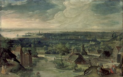 Flodlandskab af Hans Bol
