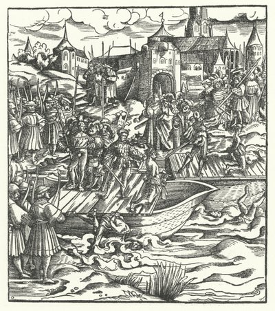 Henrettelse af lederne af et oprør mod ærkehertug Maximilians styre i Gent, 1484 af Hans Burgkmair