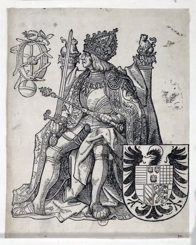 Keisari Maximilian, noin 1509-1512 (kaiverrus) af Hans Burgkmair