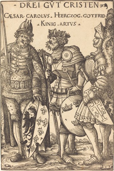 Karl den Store, Arthur og Godfrey af Hans Burgkmair I