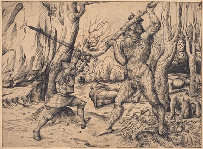 Kampen i skoven af Hans Burgkmair I