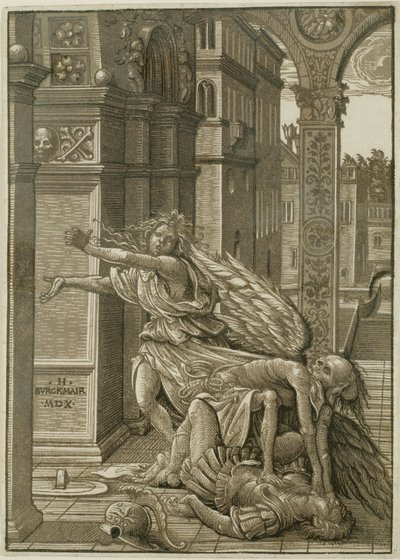 Elskende overrasket af døden af Hans Burgkmair the Elder