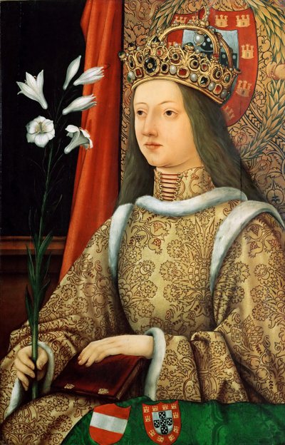 Portræt af Eleanor af Portugal 1434-1467, hellig romersk kejserinde, efter 1468 af Hans Burgkmair the Elder