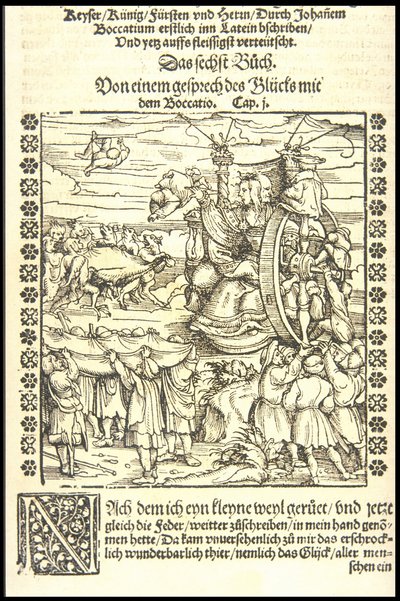 Lykkehjulet, ca 1545. af Hans Burgkmair the Elder
