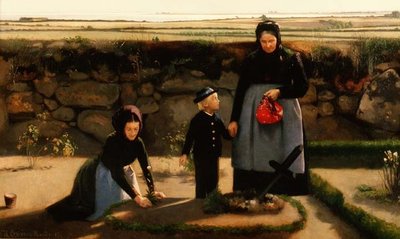 Besøg på kirkegården af Hans Christian Hansen