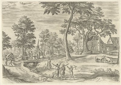 Udsigt over Eggevoort Eggevoort (titel på objekt) Seværdigheder fra Bruxelles-området (serietitel) af Hans Collaert (I)