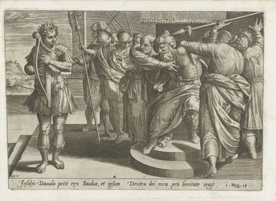 Saul forsøger at dræbe David David og Saul (serietitel) af Hans Collaert (I)