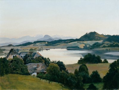 Kärntenlandskab (Kraiger-søen med Ulrichsberg) af Hans Frank