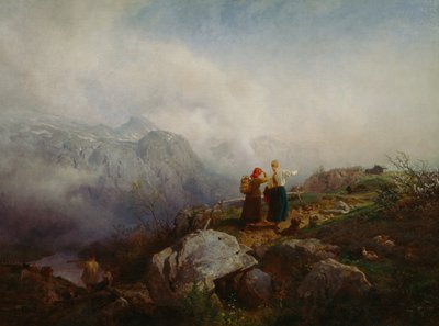 Bjerglandskab af Hans Gude