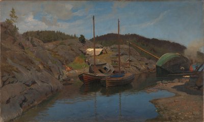 Lodsbåde af Hans Gude