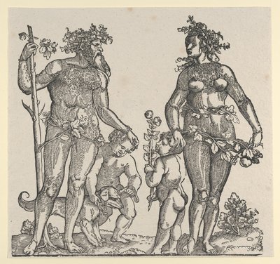 Vild mand og vild kvinde, 1545. af Hans Guldenmond