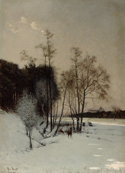 En vinterudsigt i Posen, 1887 af Hans Hampke
