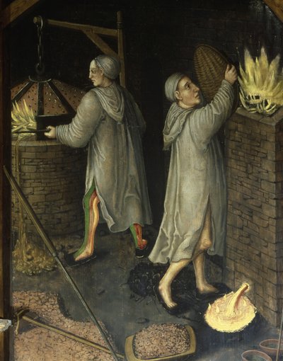 Detalje fra landskab med minedrift, 1521 af Hans Hesse