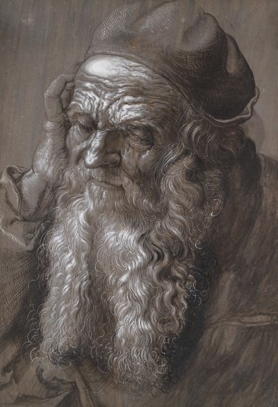 En gammel mand på 93: St Jerome (pensel og blæk) af Hans Hoffmann