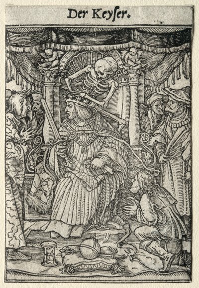 Dødedansen: Kejseren. af Hans Holbein