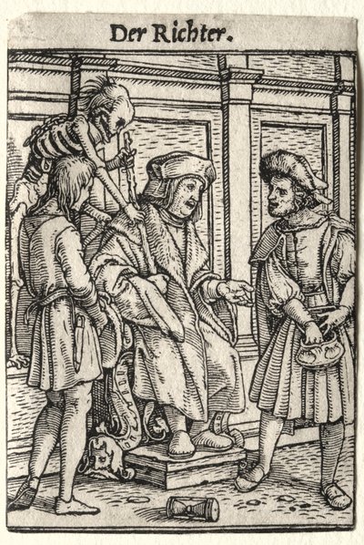 Dødedansen: Dommeren. af Hans Holbein