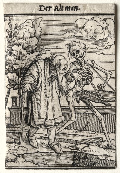 Dødedansen: Den gamle mand. af Hans Holbein