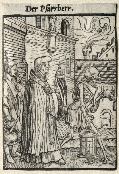 Dødedansen: Præsten. af Hans Holbein