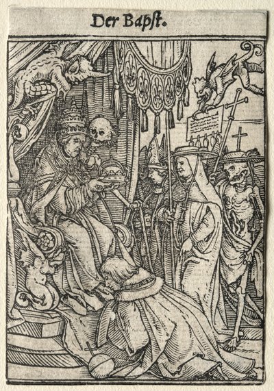 Dødedansen: Paven af Hans Holbein