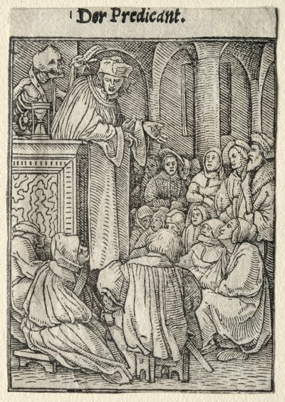 Dødedansen: Prædikanten. af Hans Holbein
