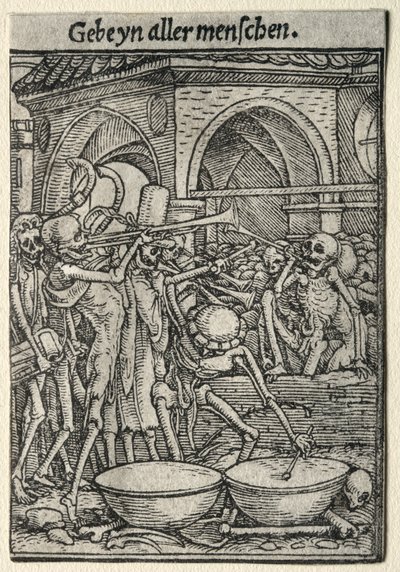 Dødedansen: Dødens trompeter af Hans Holbein