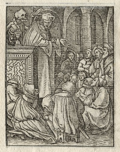 Dødedansen: Prædikanten; Præsten af Hans Holbein