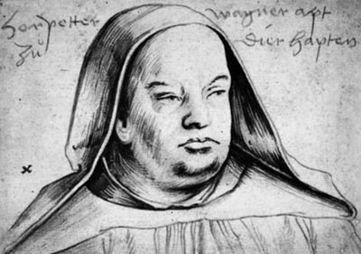 Portræt af Peter Wagner, abbed i Thierhaupten af Hans Holbein d.Æ.