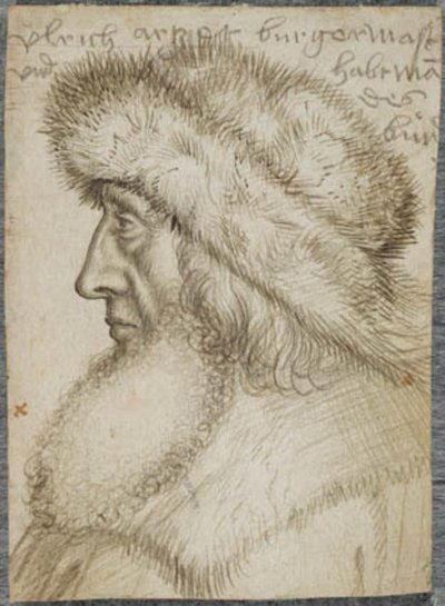 Portræt af Ulrich Artzt, borgmester i Augsburg og kaptajn for Schwaben af Hans Holbein d.Æ.