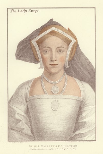 Frances Howard, grevinde af Surrey (akvatint) af Hans Holbein der Jüngere