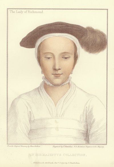 Mary FitzRoy, hertuginde af Richmond og Somerset (akvatint) af Hans Holbein der Jüngere