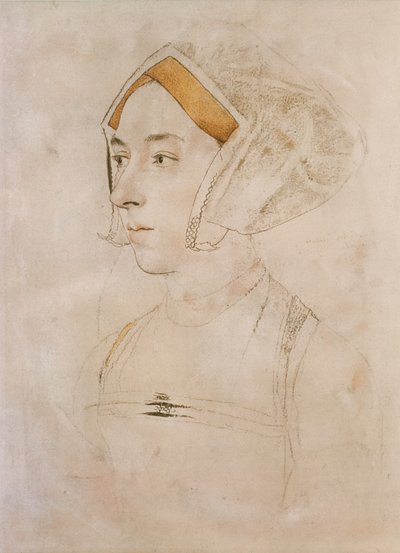 Portræt af Lady Willoughby (pastel på papir) af Hans Holbein der Jüngere