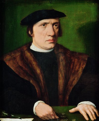 Portræt af en mand af Hans Holbein der Jüngere