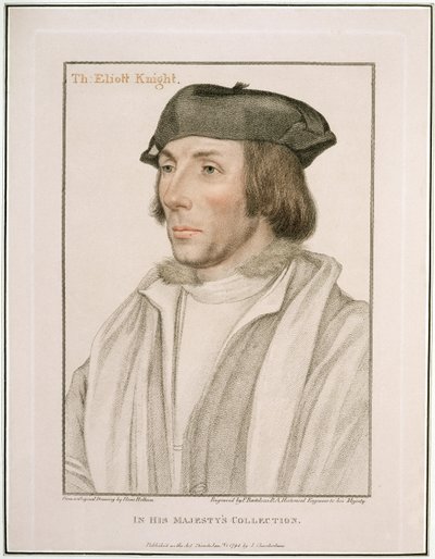 Sir Thomas Elyot (ca. 1490-1546) graveret af Francesco Bartolozzi (1727-1815) 1794 af Hans Holbein der Jüngere