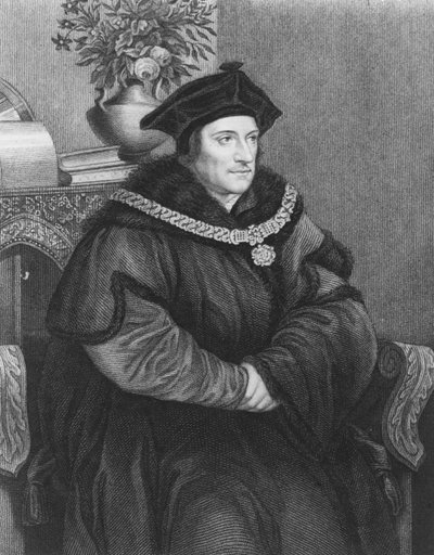 Sir Thomas More (1477-1535) (gravering) af Hans Holbein der Jüngere