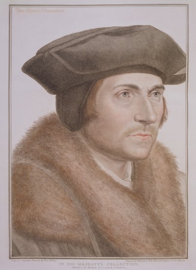 Thomas More, Lord Chancellor (1478-1535) graveret af Francesco Bartolozzi (1727-1815) af Hans Holbein der Jüngere